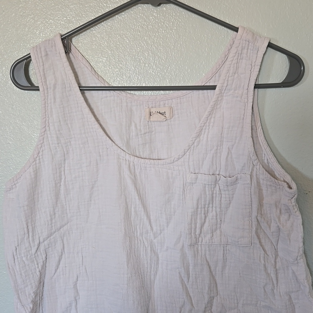Upwest | Light Gray Cotton Gauze Tank Top Size Medium